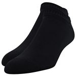 FW Socks Men's No Show Large Black(6-Pack)