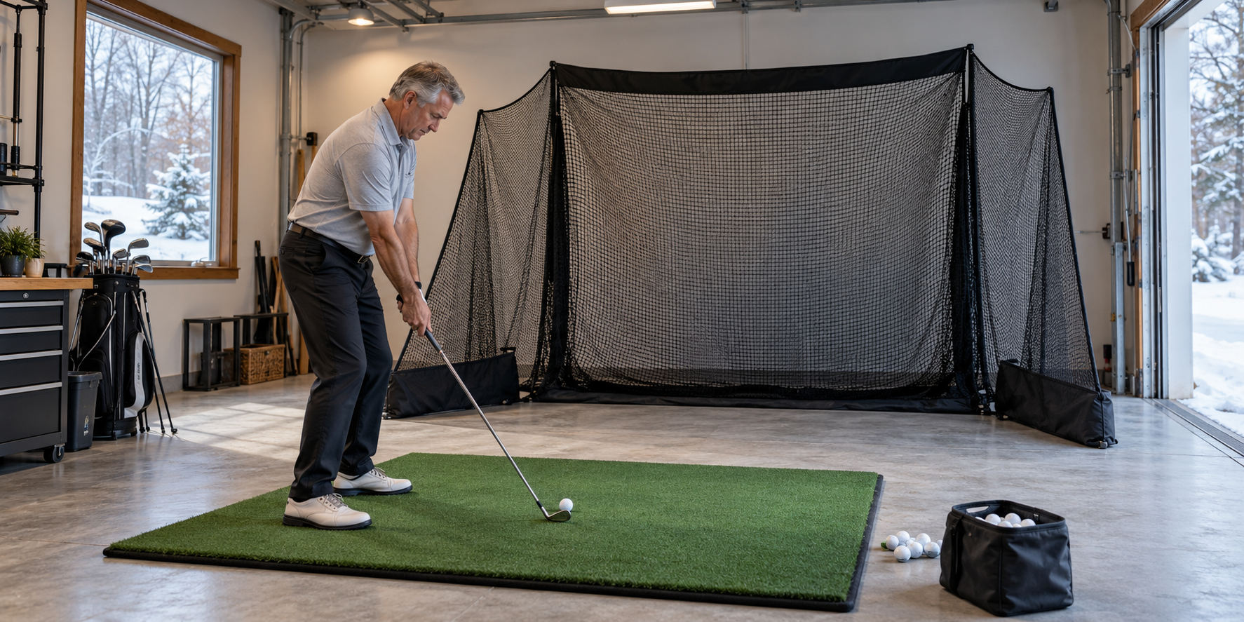 Indoor Golf Drills: Practice All Winter With A Mat And Net