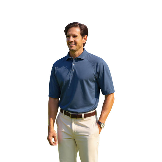 MG Golf Performance Polo Shirt in Ceramic Blue